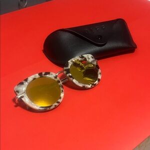 Diff Eyewear Tortoise Shell Sunglasses with Yellow Lenses. Harry Potter